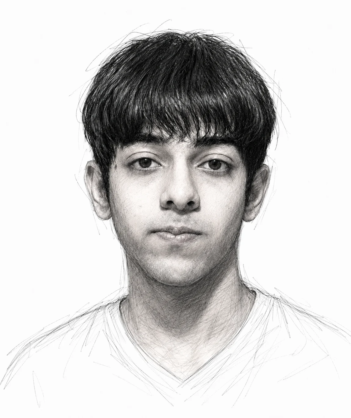 Illustrated portrait of Aastik Sharma